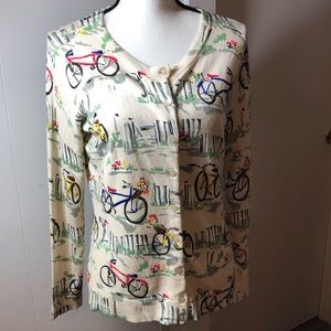 Charter Club Bike Print Sweater/Cardigan
